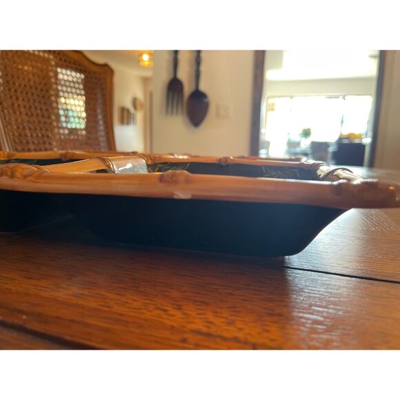 Raymond Waites " SAFARI " 15 " square 4 section condiment appetizer platter - Picture 9 of 9